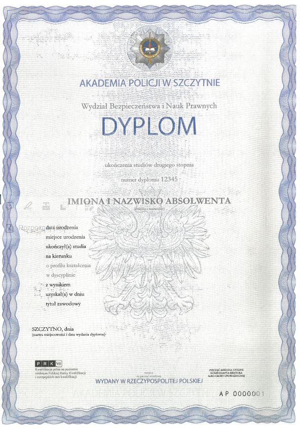 Wzór dyplomu